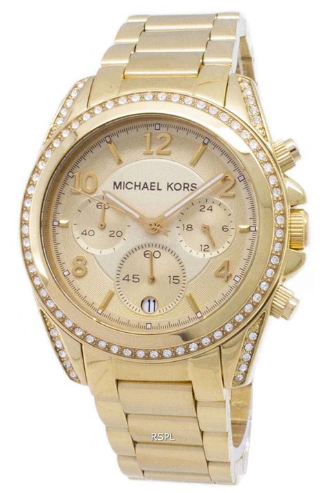 Women's Michael Kors Runway Chronograph Glitz Watch 